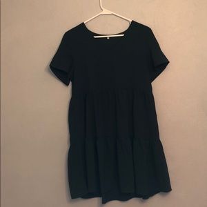 Emerald green layered dress